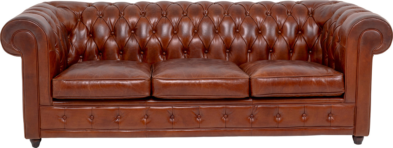 Sofa 3-Sitzer Oxford Hellbraun 220cm