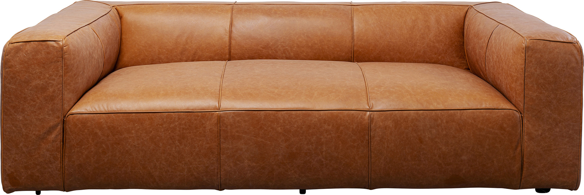 Produkt: Sofa Cubetto Smart Leder Hellbraun 220cm.