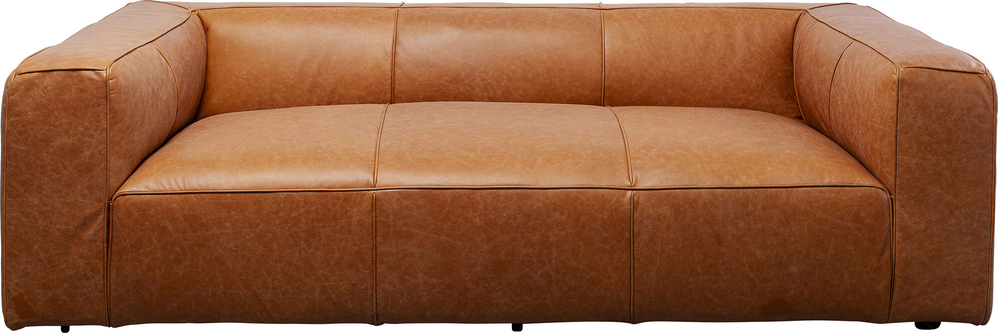 Sofa Cubetto Smart Leder Hellbraun 220cm – Grafik-1.