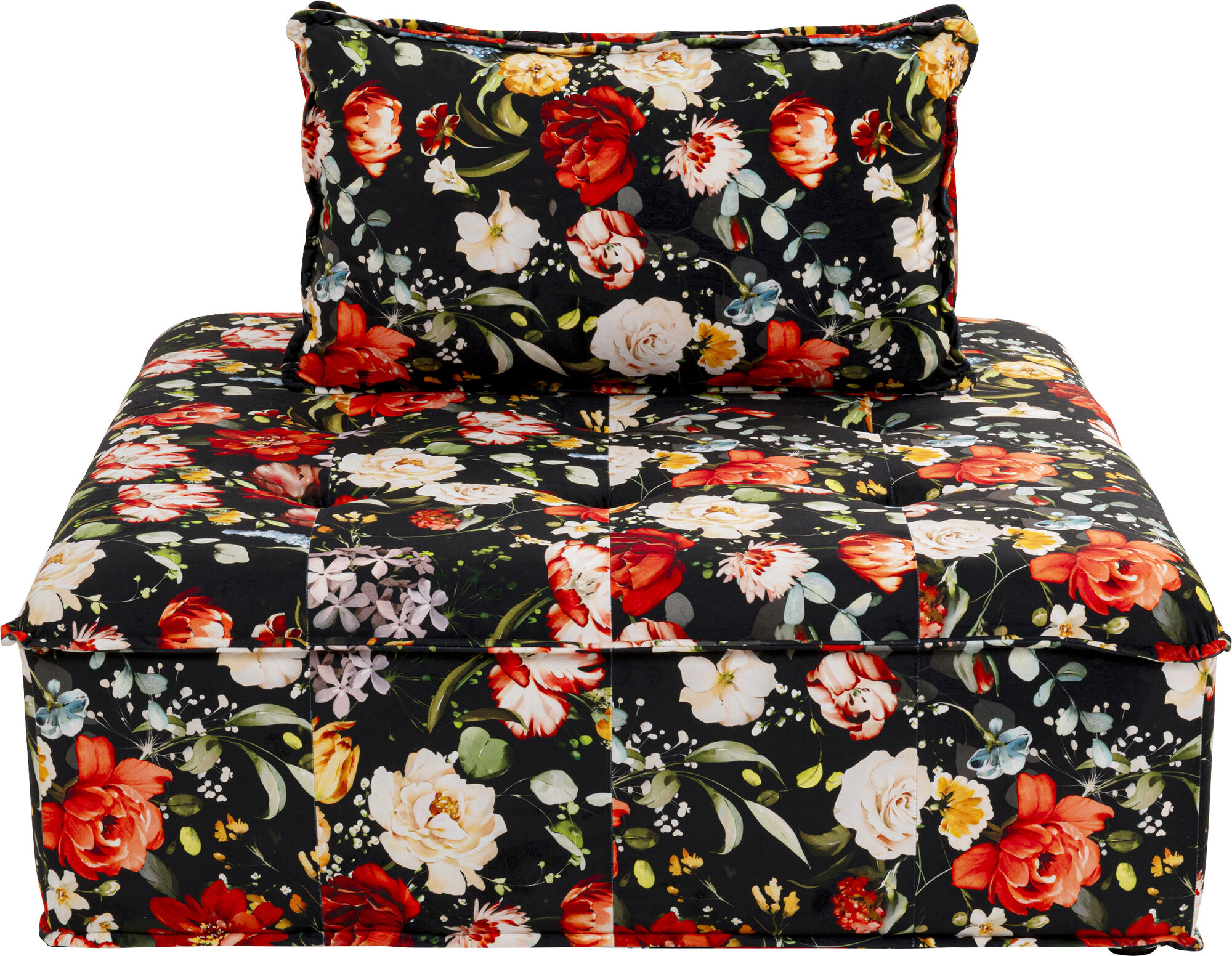 Sofa Element Portofino Flowers Schwarz - Einzelstück – Grafik-1.