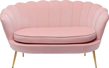 Sofa Water Lily 2-Sitzer Gold Rosa – Grafik-1.
