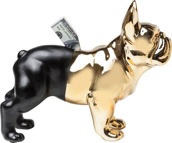 Spardose Bulldog Gold-Schwarz – Grafik-1.