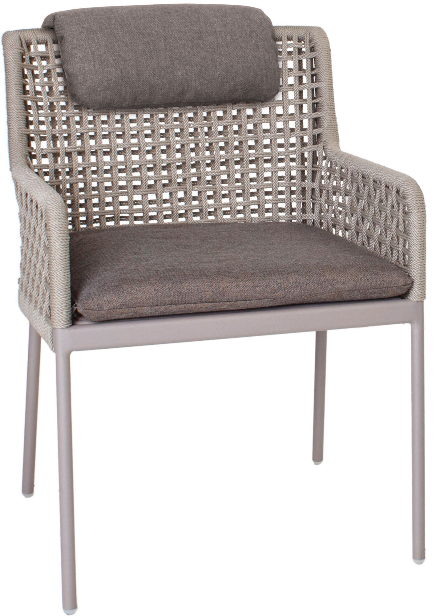 Stern Dining-Sessel Greta Alu champ. Kordel ecru – Grafik-1.