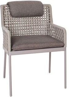 Stern Dining-Sessel Greta Alu champ. Kordel ecru – Grafik-1.