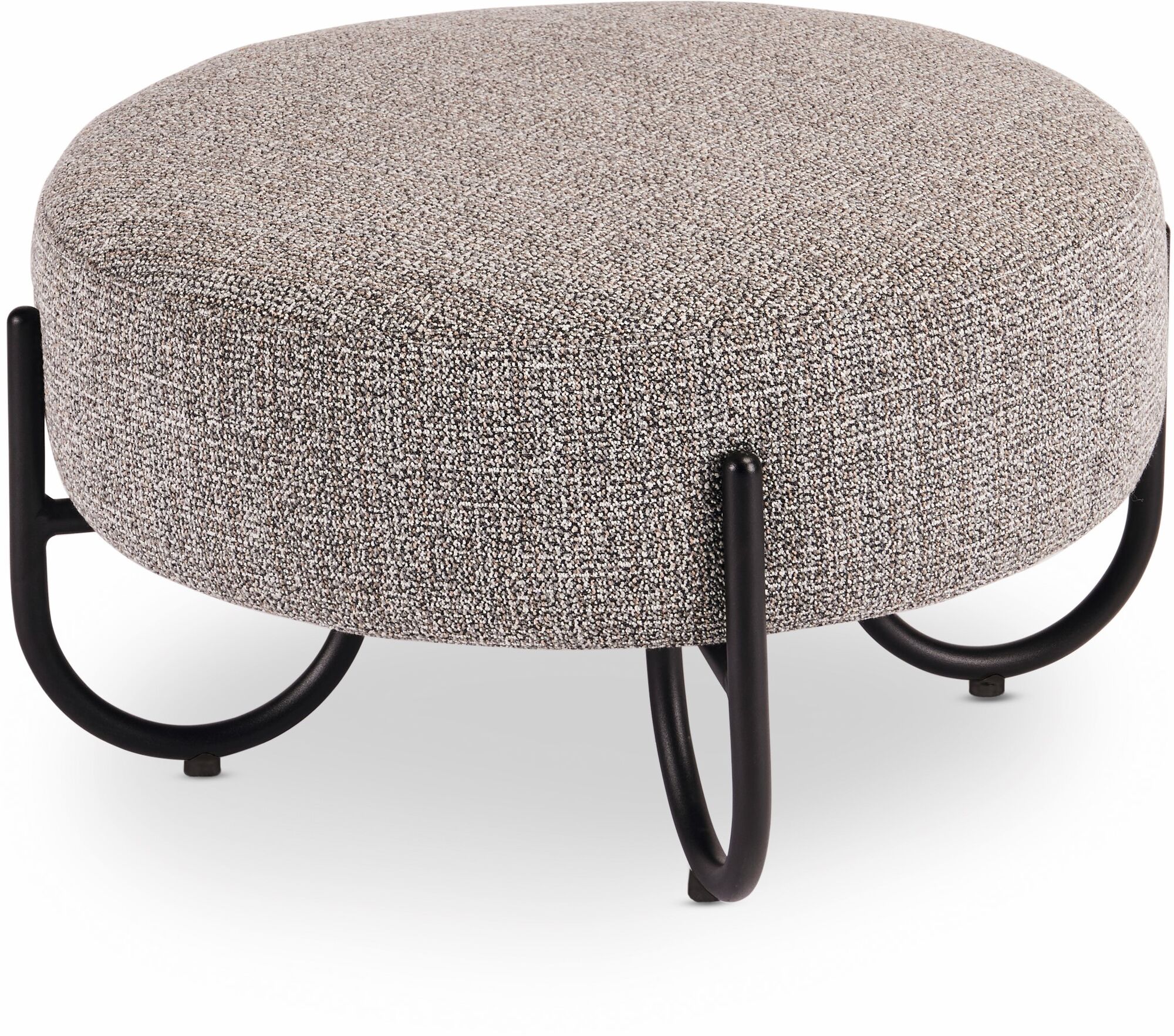 Stern Lounge-Hocker ILA Alu schwarz / Melange grau – Grafik-1.