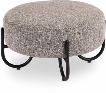 Stern Lounge-Hocker ILA Alu schwarz / Melange grau – Grafik-1.