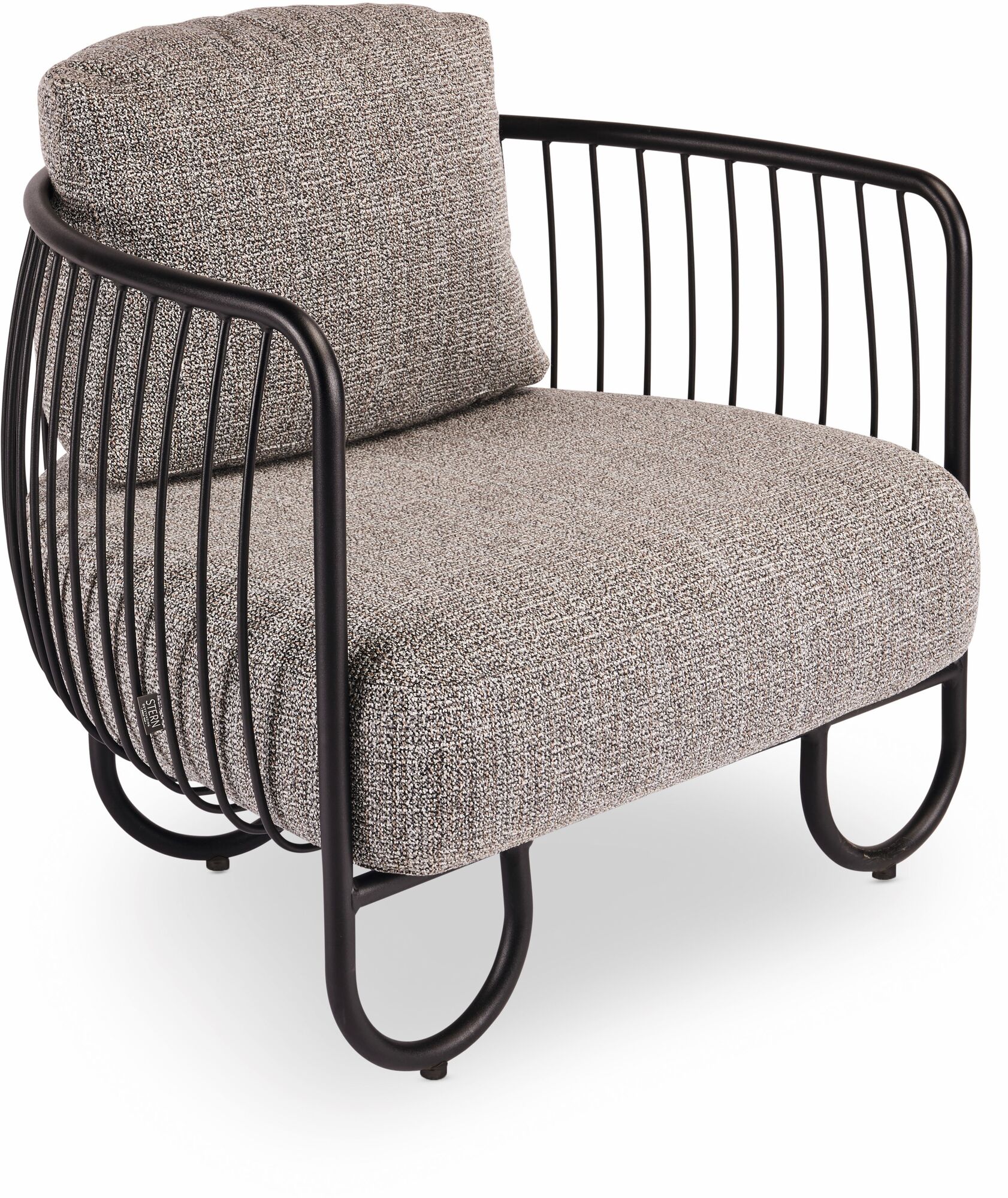 Stern Lounge-Sessel ILA Alu schwarz / Melange grau – Grafik-1.