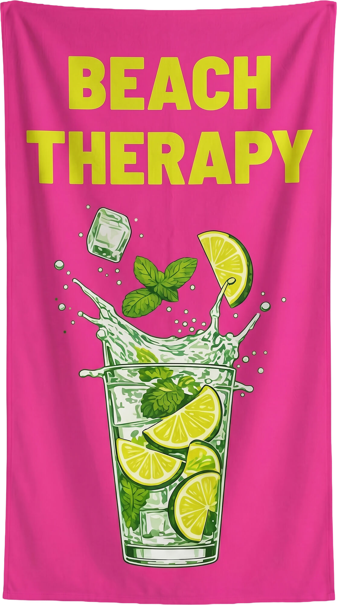 Strandtuch Beach Therapy 90x170cm pink – Grafik-1.