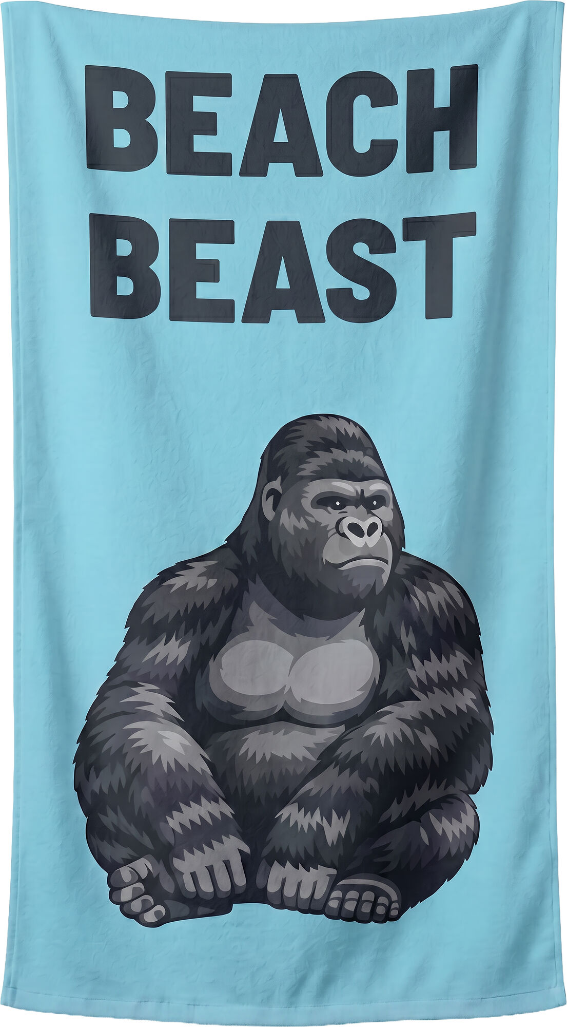 Strandtuch Beast 90x170cm blau – Grafik-1.