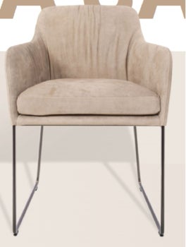 Produkt: Stuhl YOUMA Casual mit AL Bezug Leder Siena tabak.