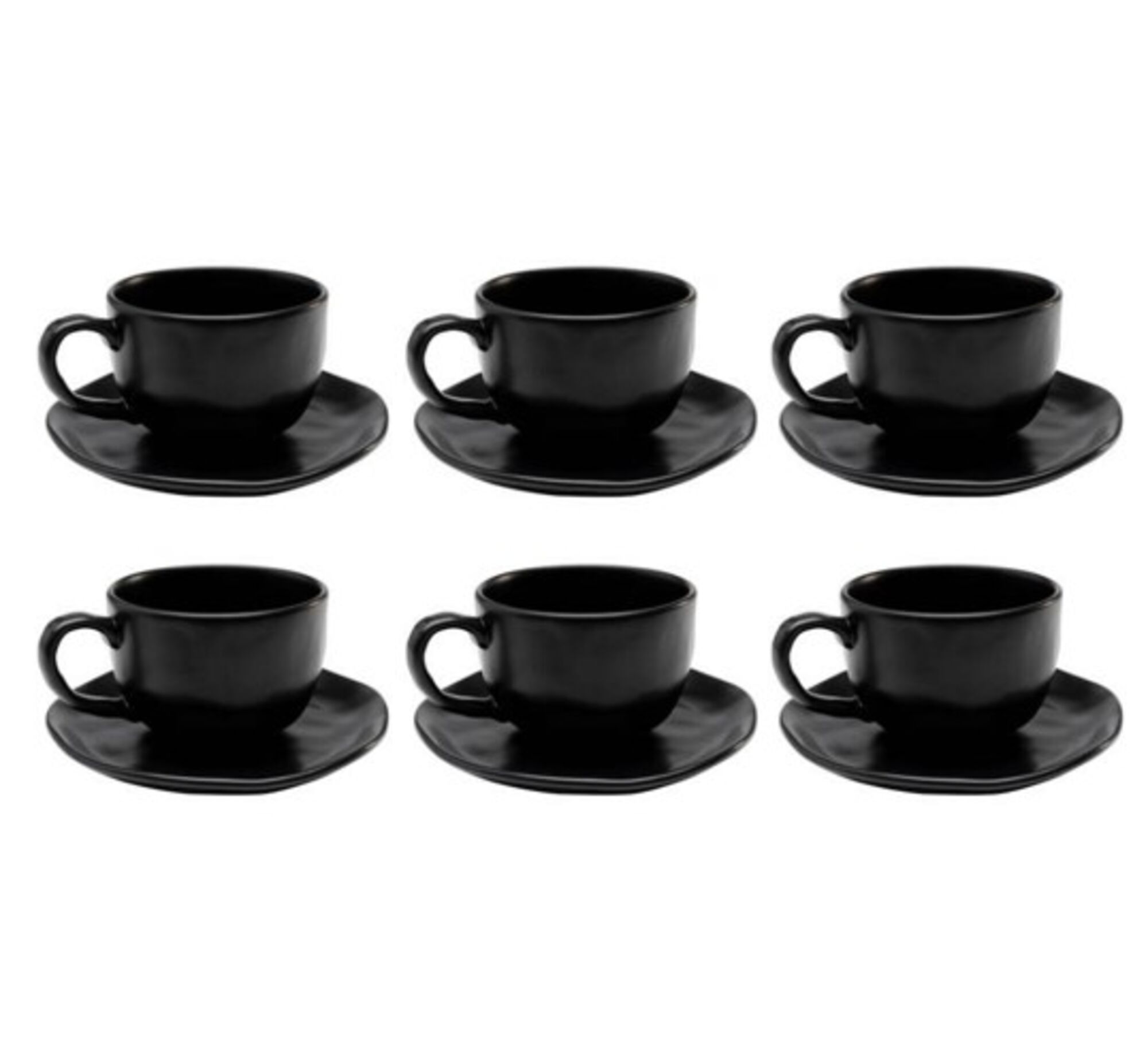 Tasse mit Untertasse Organic Black (6/Set) – Grafik-1.