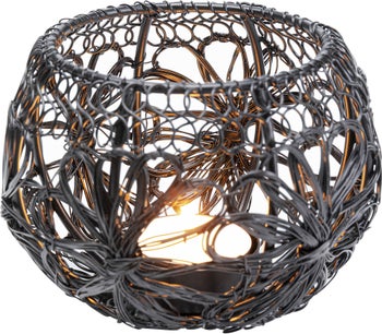 Teelichthalter Hayat Schwarz Ø12cm – Grafik-1.