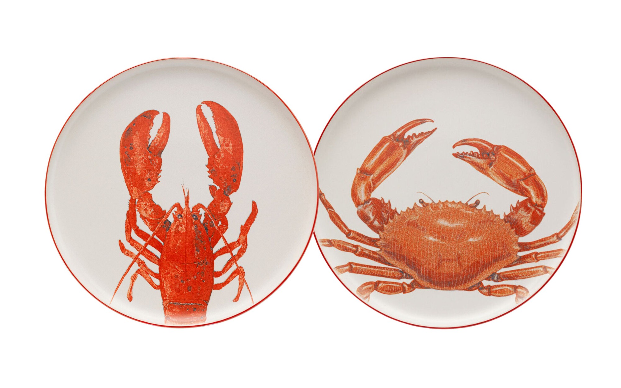 Teller Crabes Rot Ø27cm Sortiert