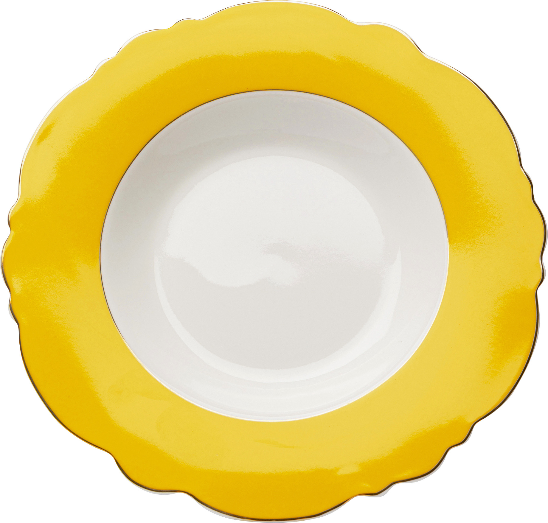 Produkt: Teller Tief Harlequin Gelb Ø23cm.