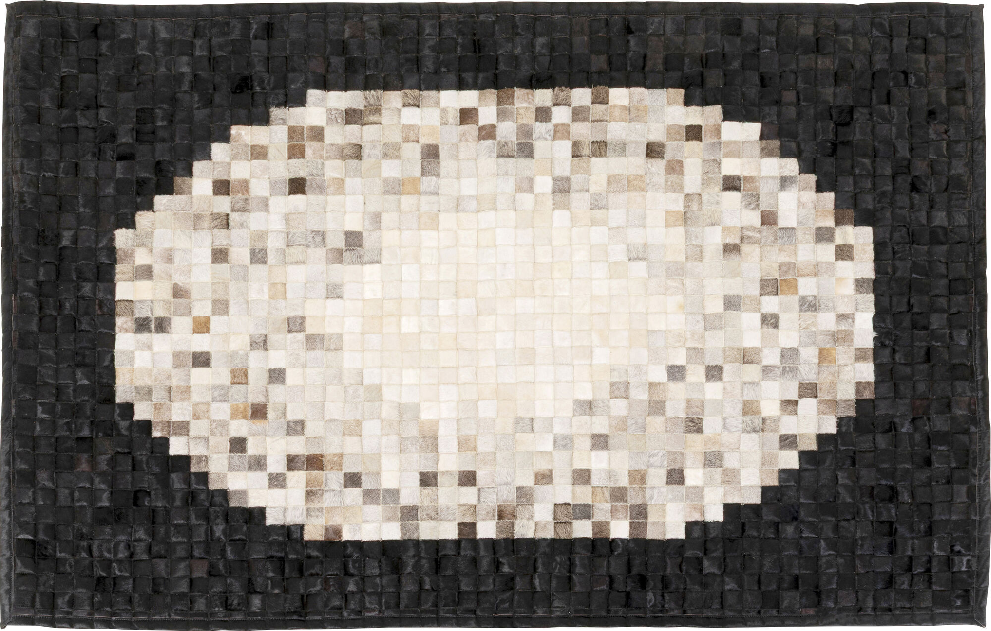 Teppich Pixel Circle Grau 170x240cm – Grafik-1.