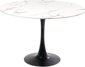 Tisch Schickeria Marmor Weiß Schwarz Ø110cm – Grafik-1.