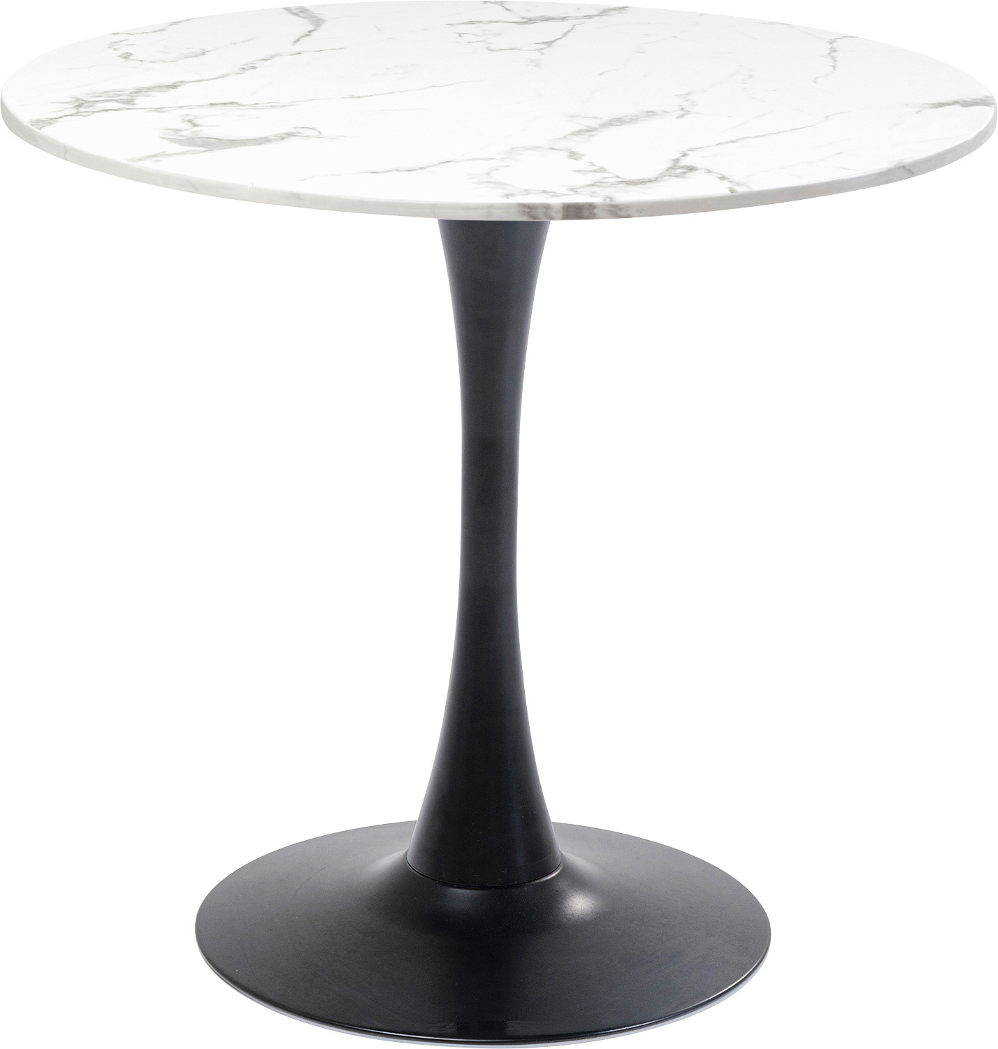 Tisch Schickeria Marmor Weiß Schwarz Ø80cm