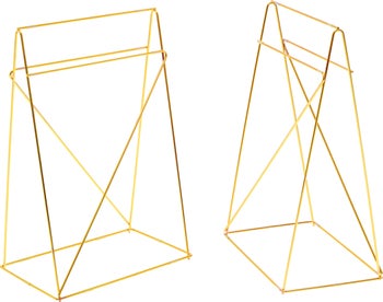 Tischbock Polar (Paar) Brass Matt 31x49cm – Grafik-1.