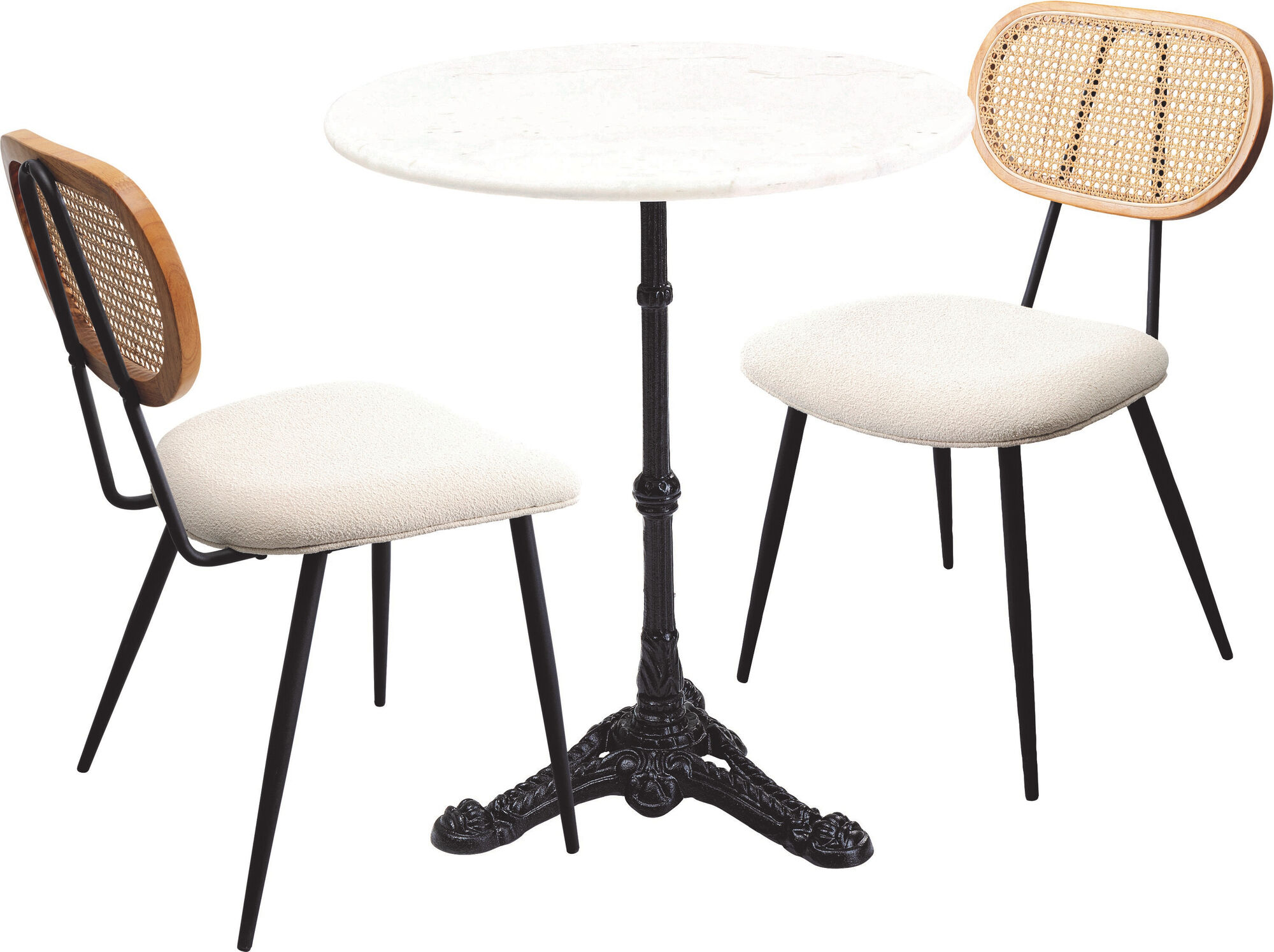 Tischgruppe Bistro Rosalie Creme (3/tlg.)