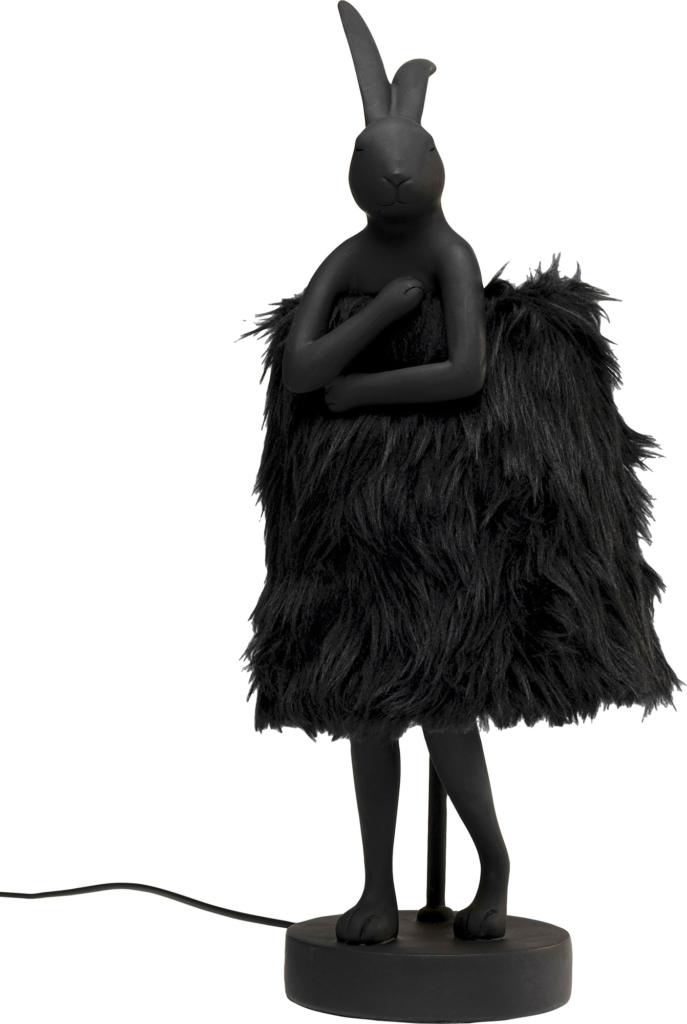 Tischleuchte Animal Rabbit Fur Schwarz/Gold 50cm