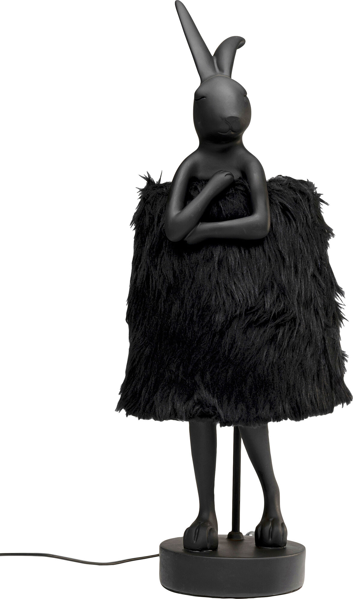 Tischleuchte Animal Rabbit Fur Schwarz/Gold 68cm – Grafik-1.