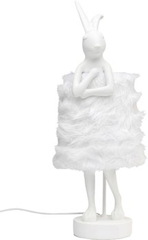 Produkt: Tischleuchte Animal Rabbit Fur Weiß/Silber 68cm.