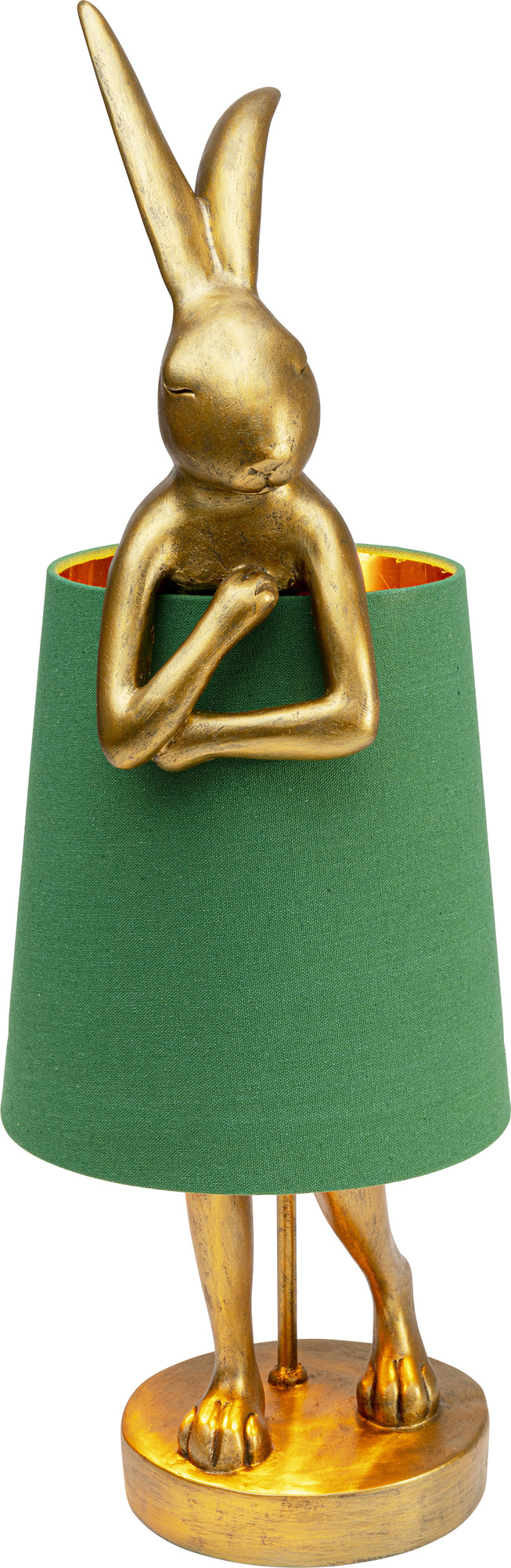 Tischleuchte Animal Rabbit Gold/Grün 68cm