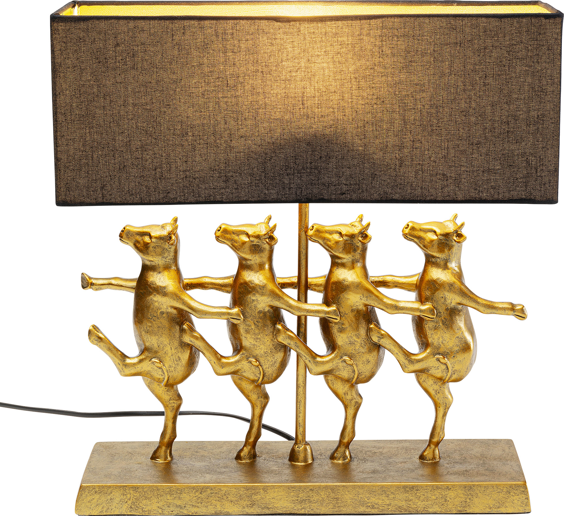 Tischleuchte Dancing Cows Schwarz