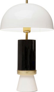 Tischleuchte Josy Weiß Schwarz 51cm – Grafik-1.