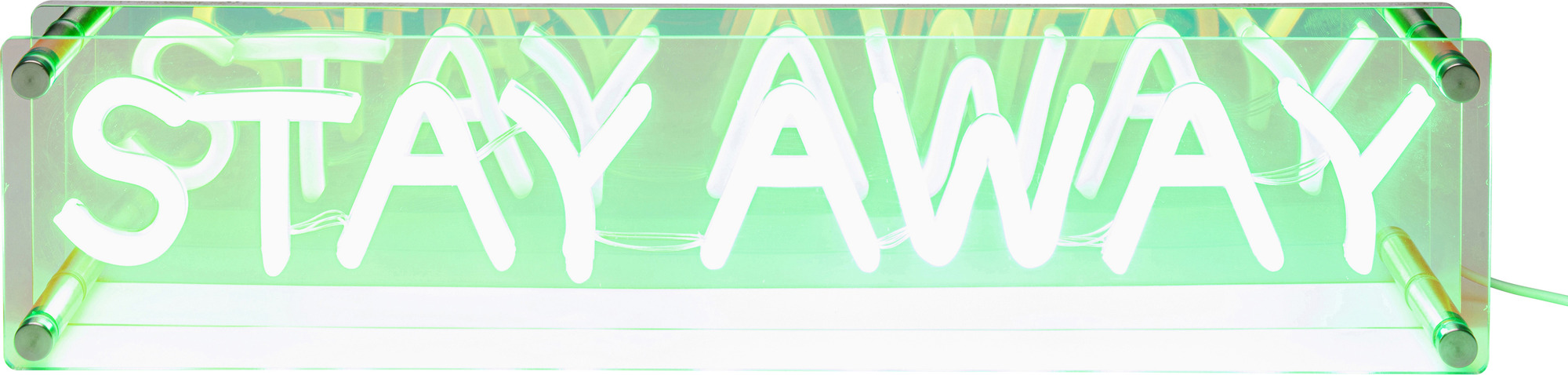 Tischleuchte LED Schrift STAY AWAY
