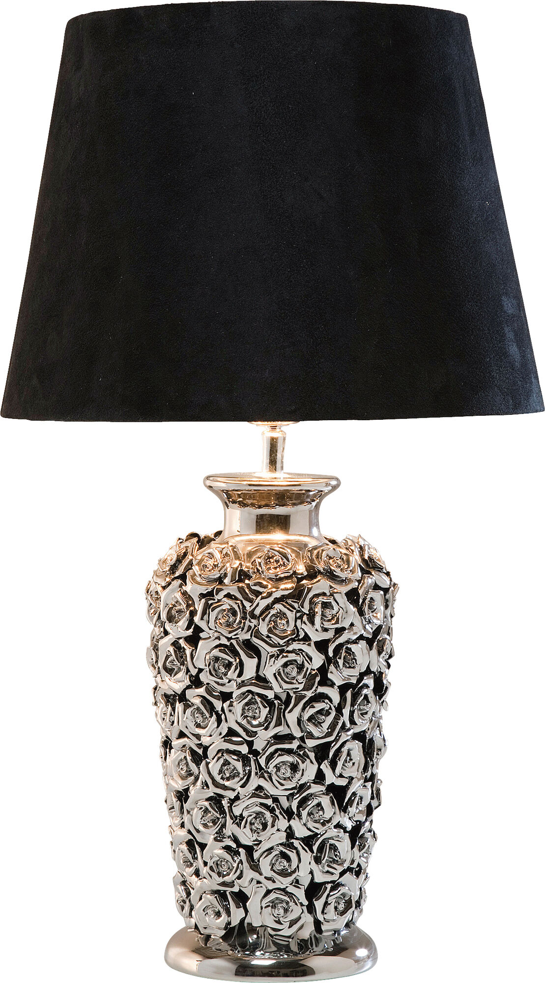 Tischleuchte Rose Silber 57cm