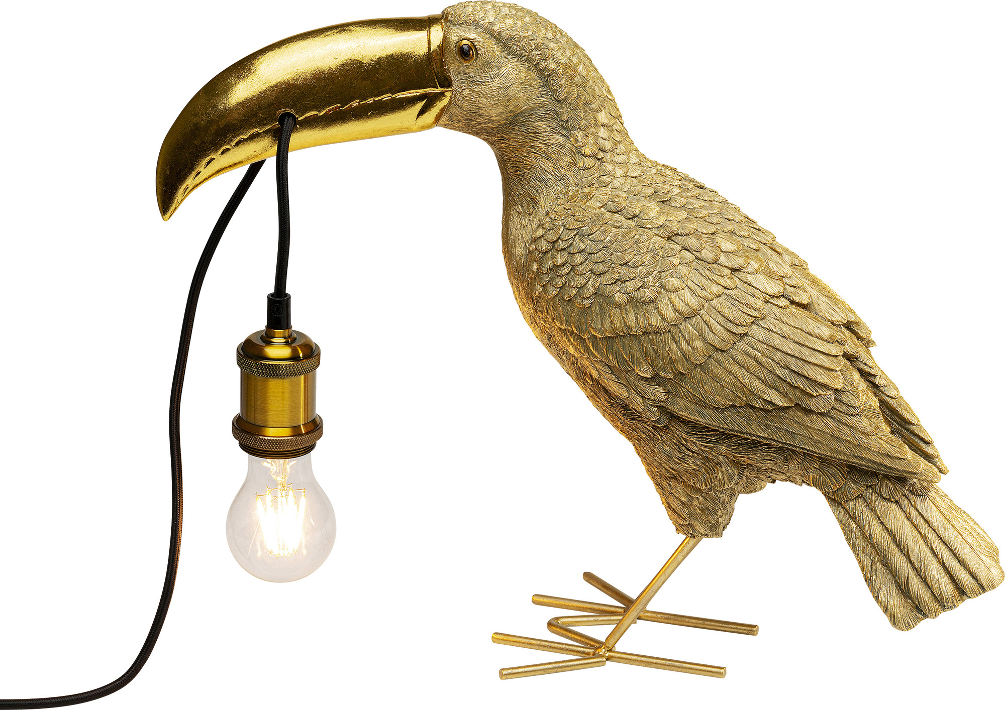 Tischleuchte Toucan Gold 42cm
