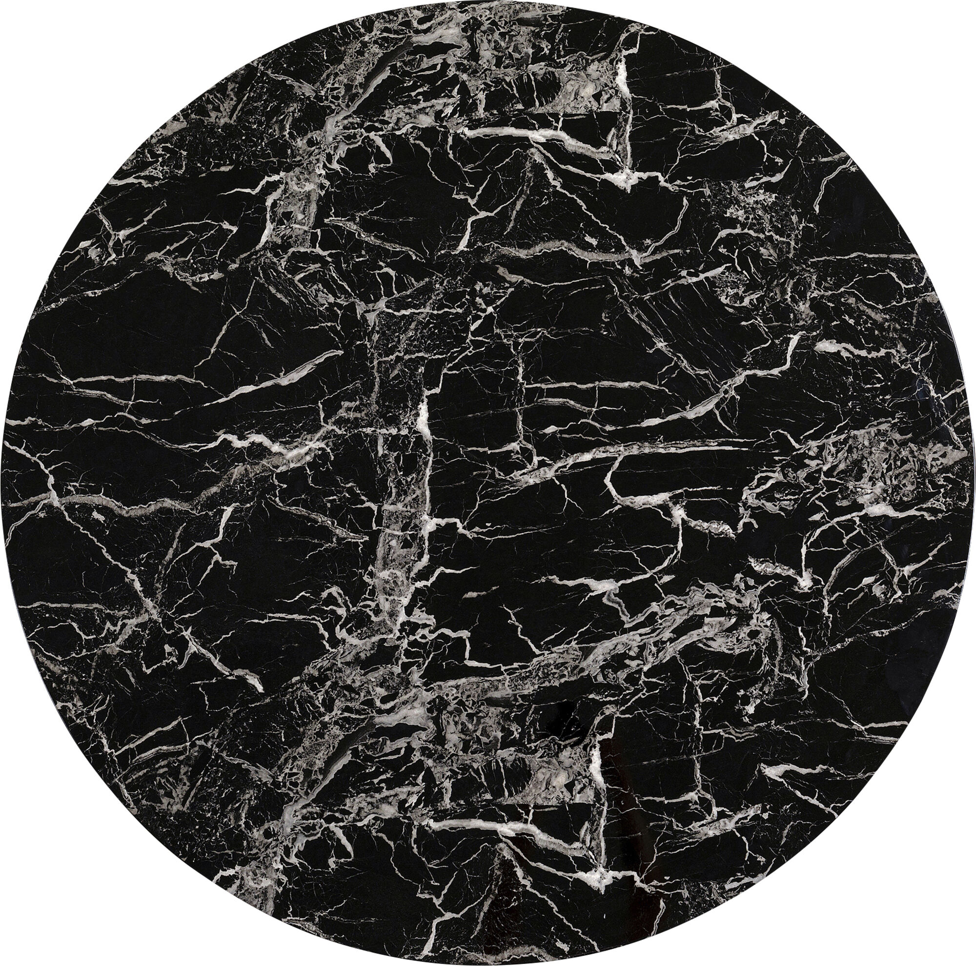 Tischplatte Schickeria Marmor Schwarz Ø80cm – Grafik-1.