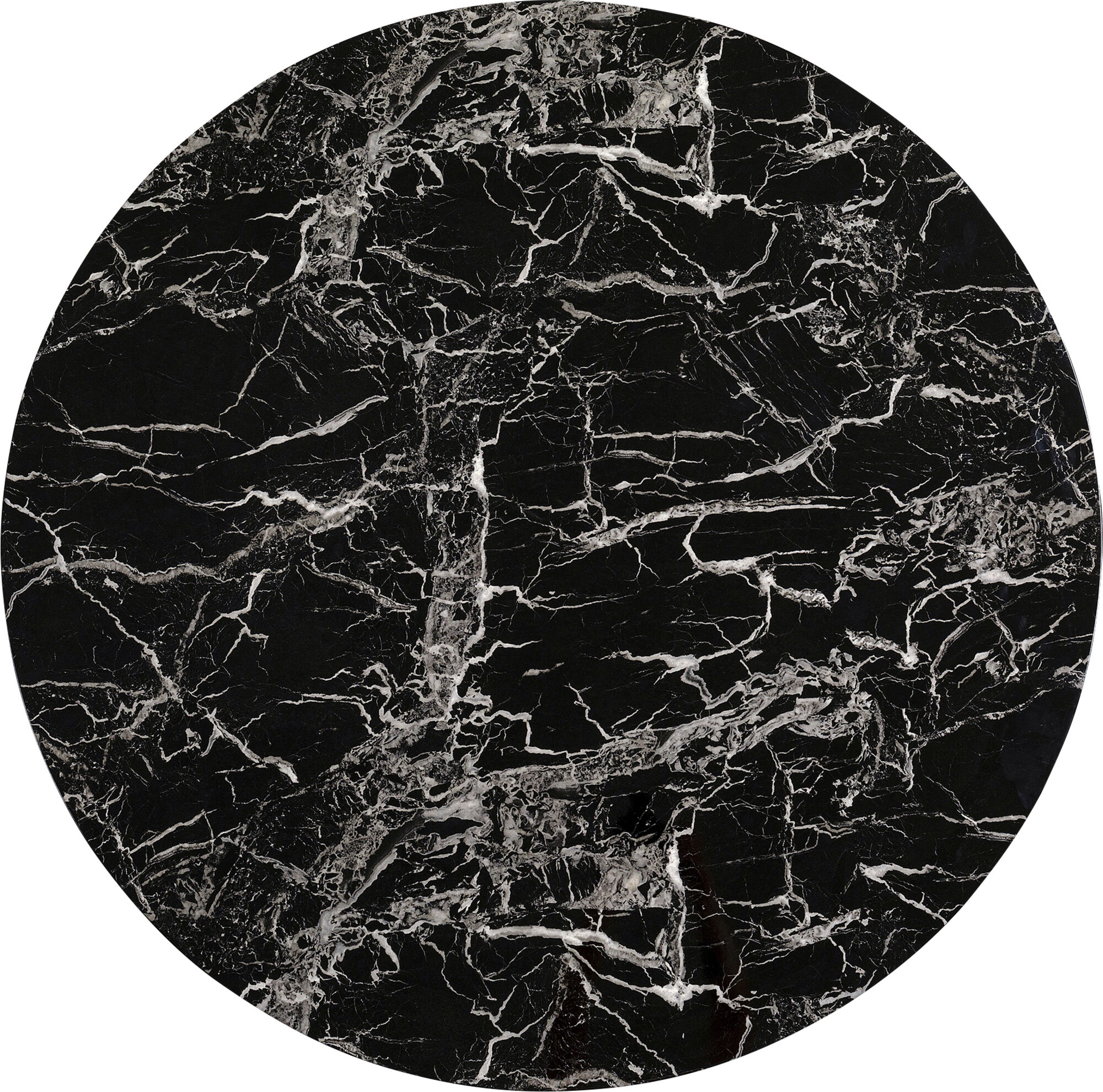Tischplatte Schickeria Marmor Schwarz Ø80cm