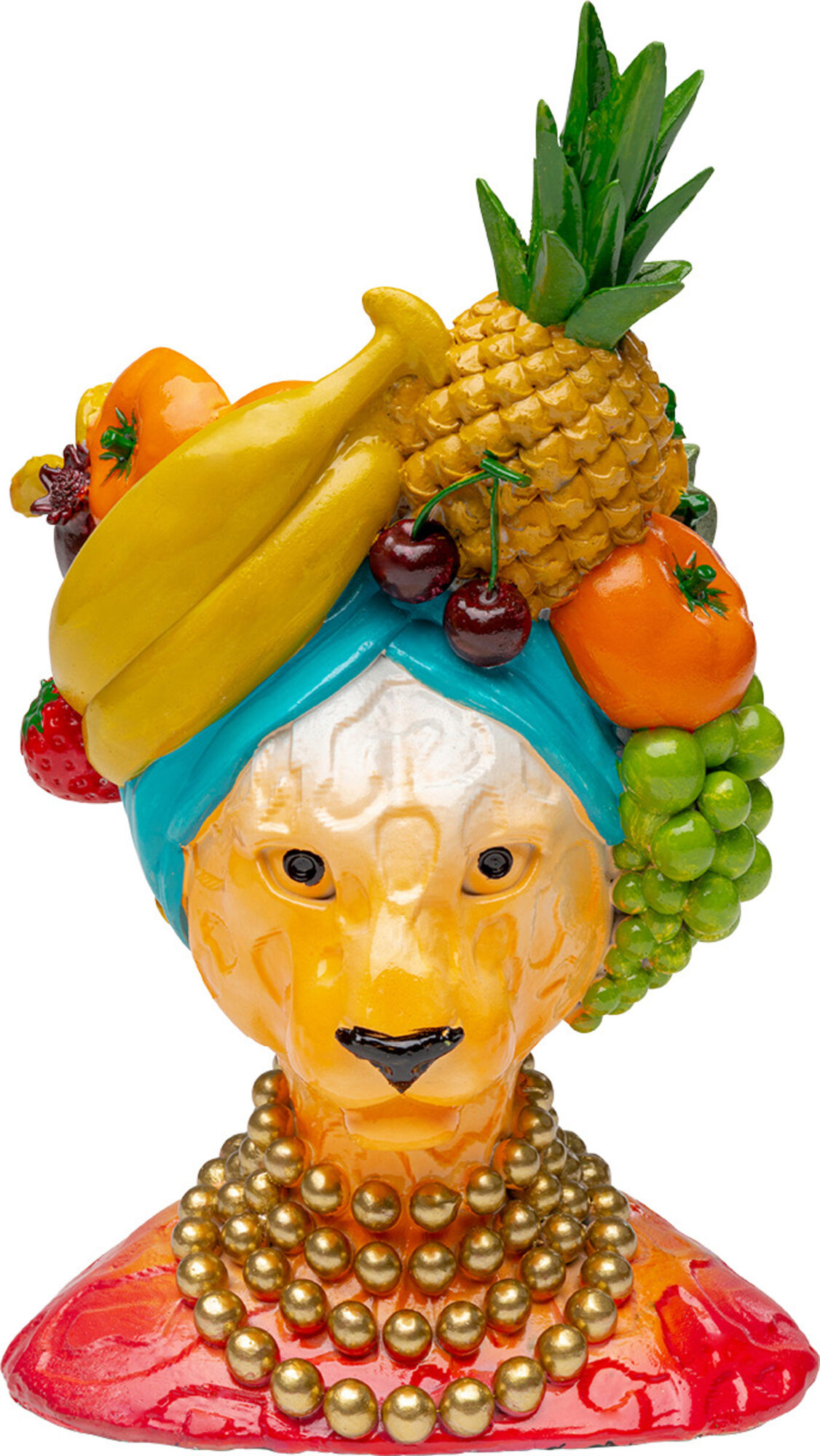 Vase Animal Fruits Head 28cm