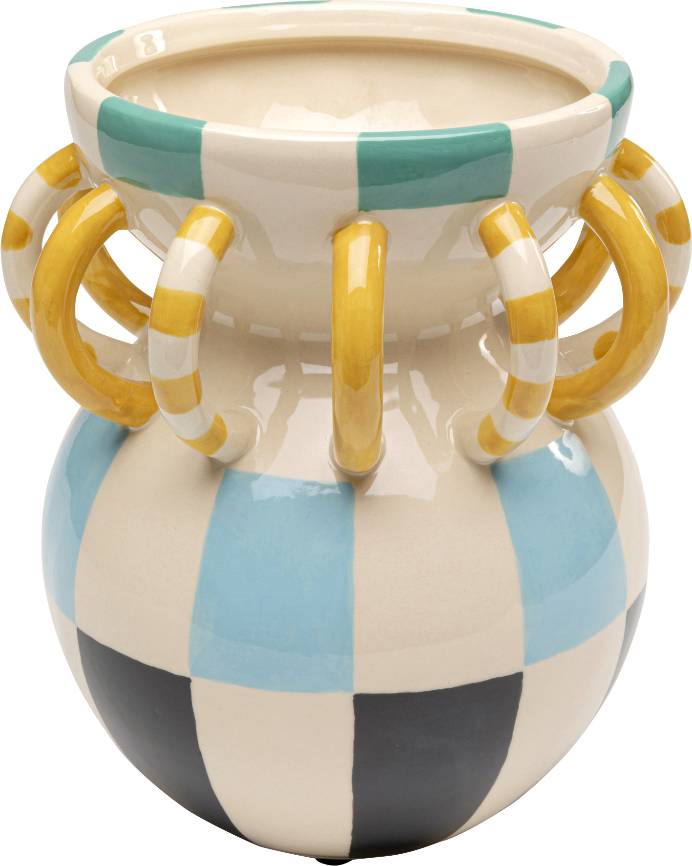 Vase Harlequin Handle 24cm
