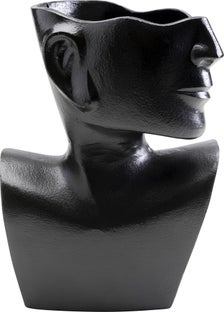 Vase Rostro Side Schwarz 27cm – Grafik-1.