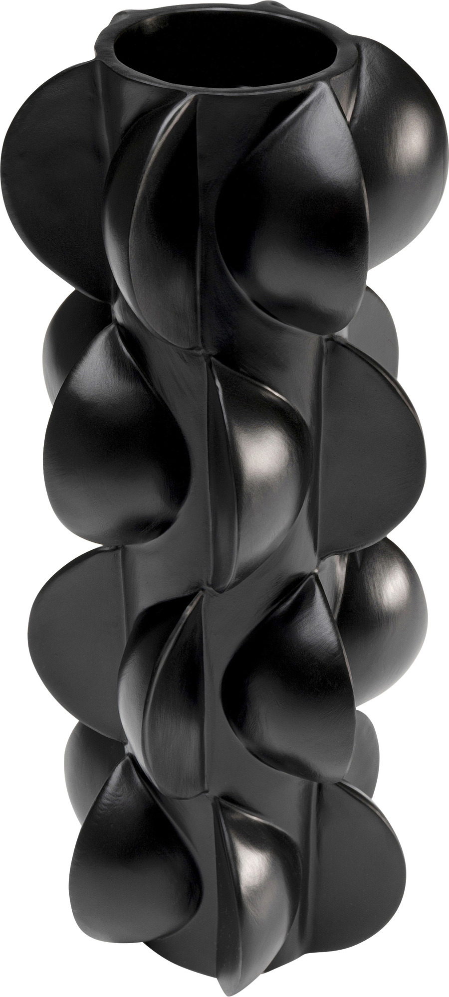 Vase Viento Schwarz 35cm