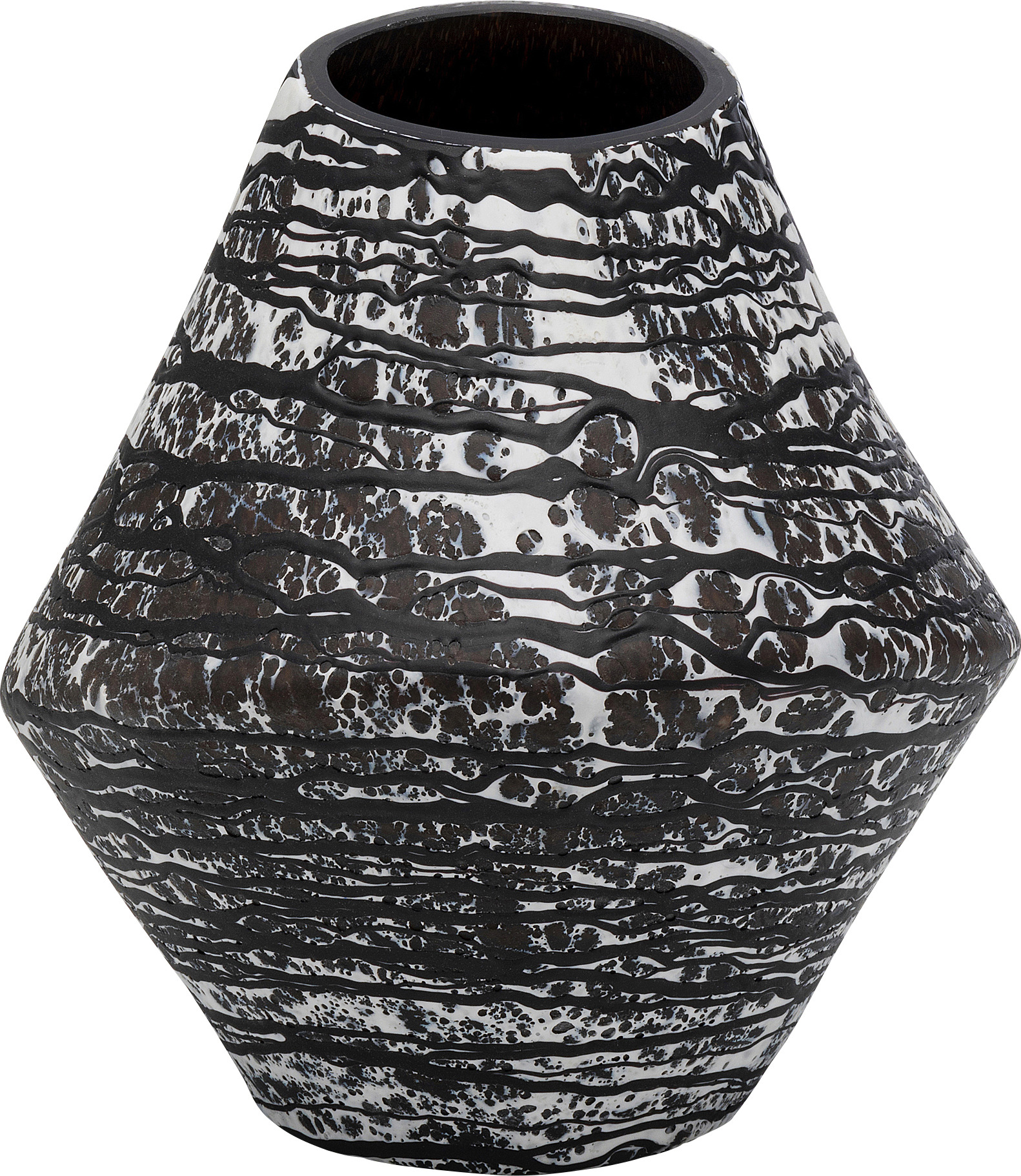 Vase Volante Schwarz 27cm
