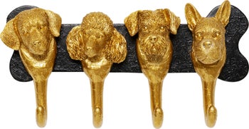 Wandgarderobe Dog Family Gold 31cm – Grafik-1.