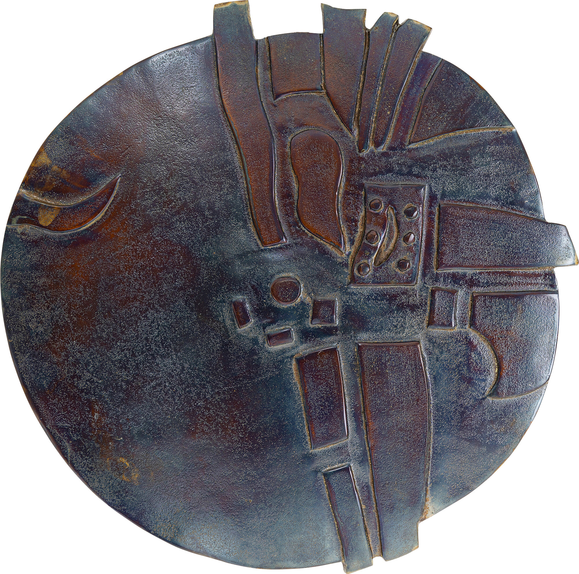 Wandobjekt Kala Antique Anthrazit Ø45cm – Grafik-1.