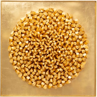 Wandobjekt Mikado Gold 120x120cm – Grafik-1.
