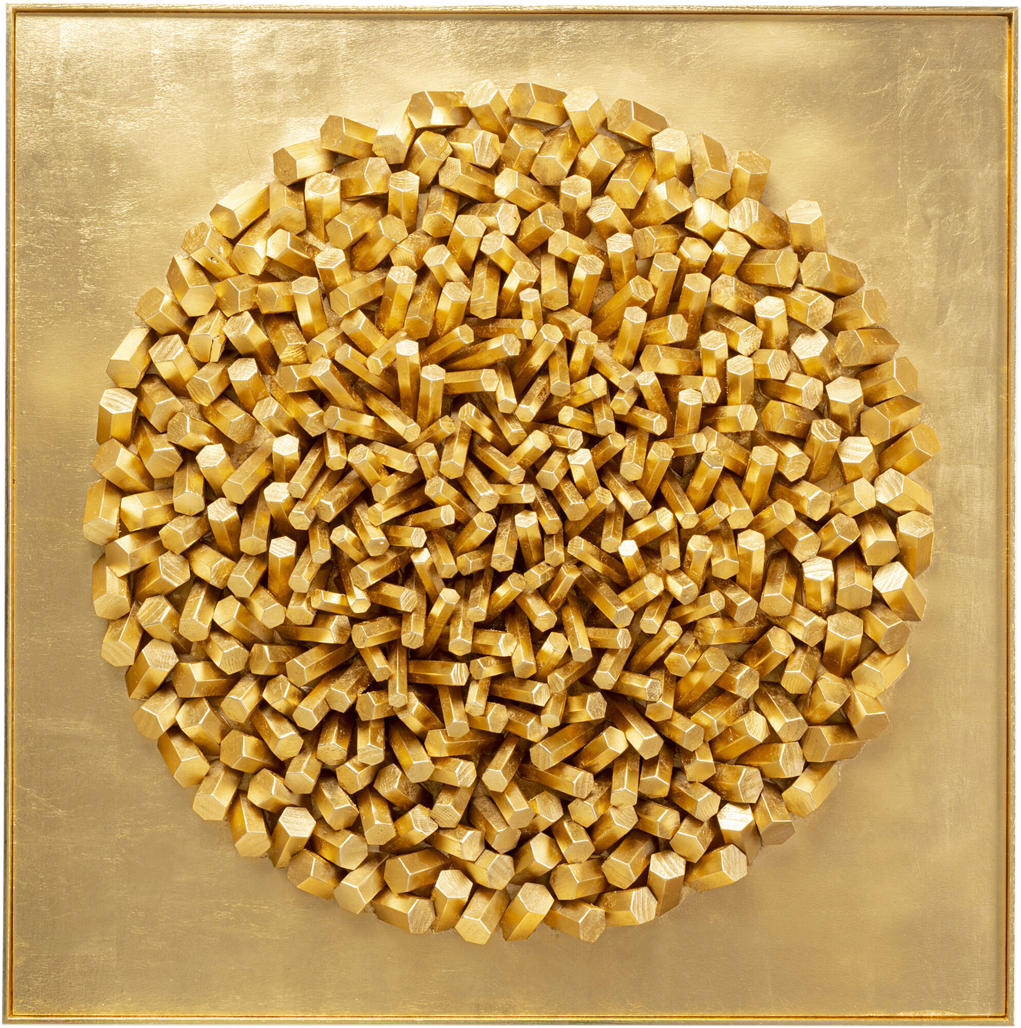 Wandobjekt Mikado Gold 120x120cm – Grafik-1.