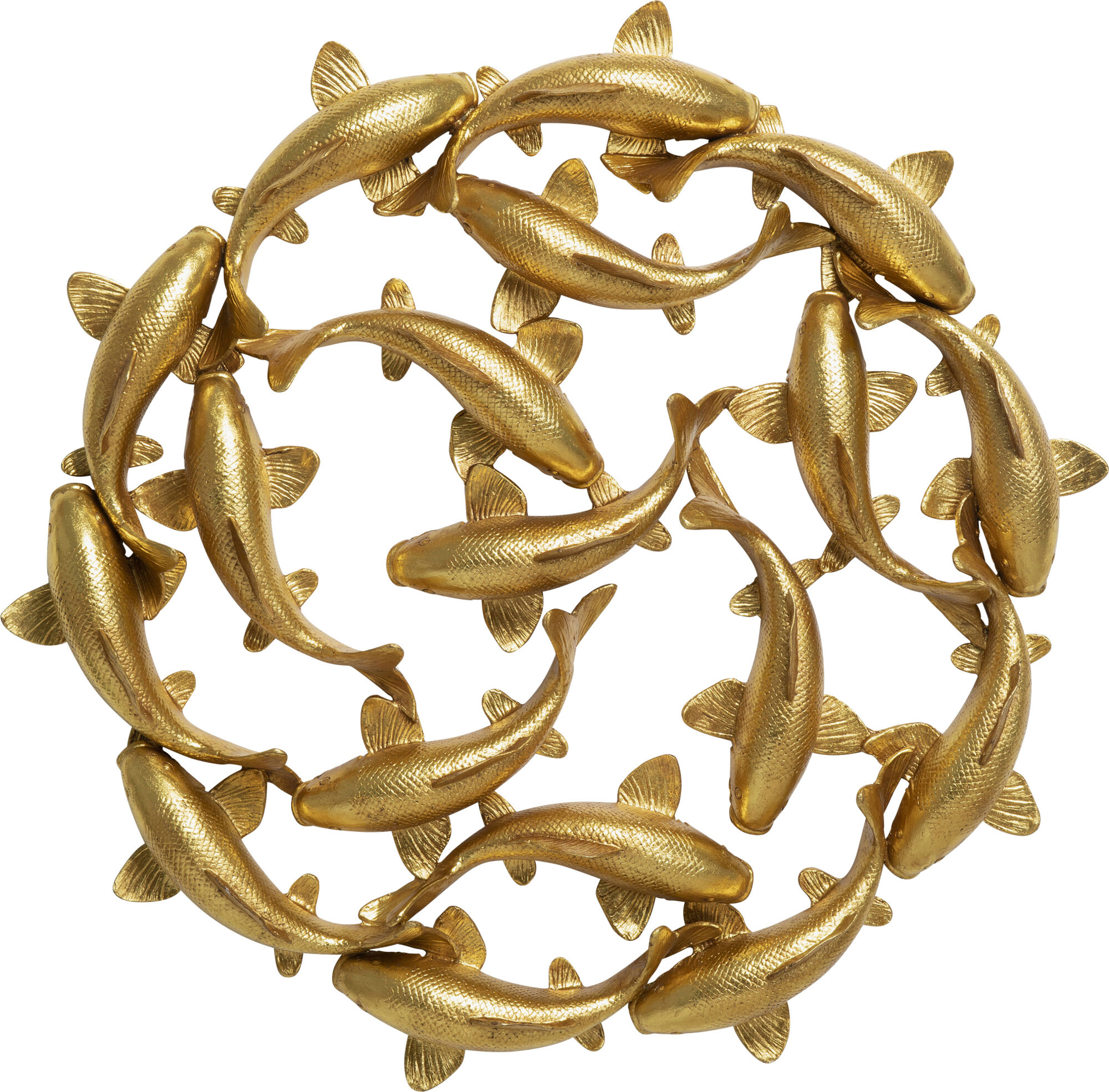 Wandobjekt School of Koi Gold Ø102cm – Grafik-1.