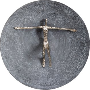 Wandobjekt Umano Silber Ø60cm – Grafik-1.