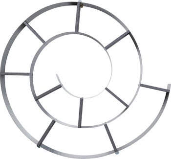 Produkt: Wandregal Snail Silver grau.