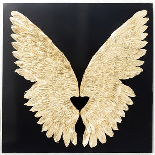 Wandschmuck Wings Gold Black 120x120cm – Grafik-1.
