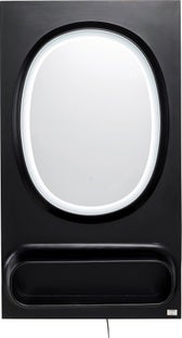 Wandspiegel Aero LED Schwarz 80x141cm – Grafik-1.