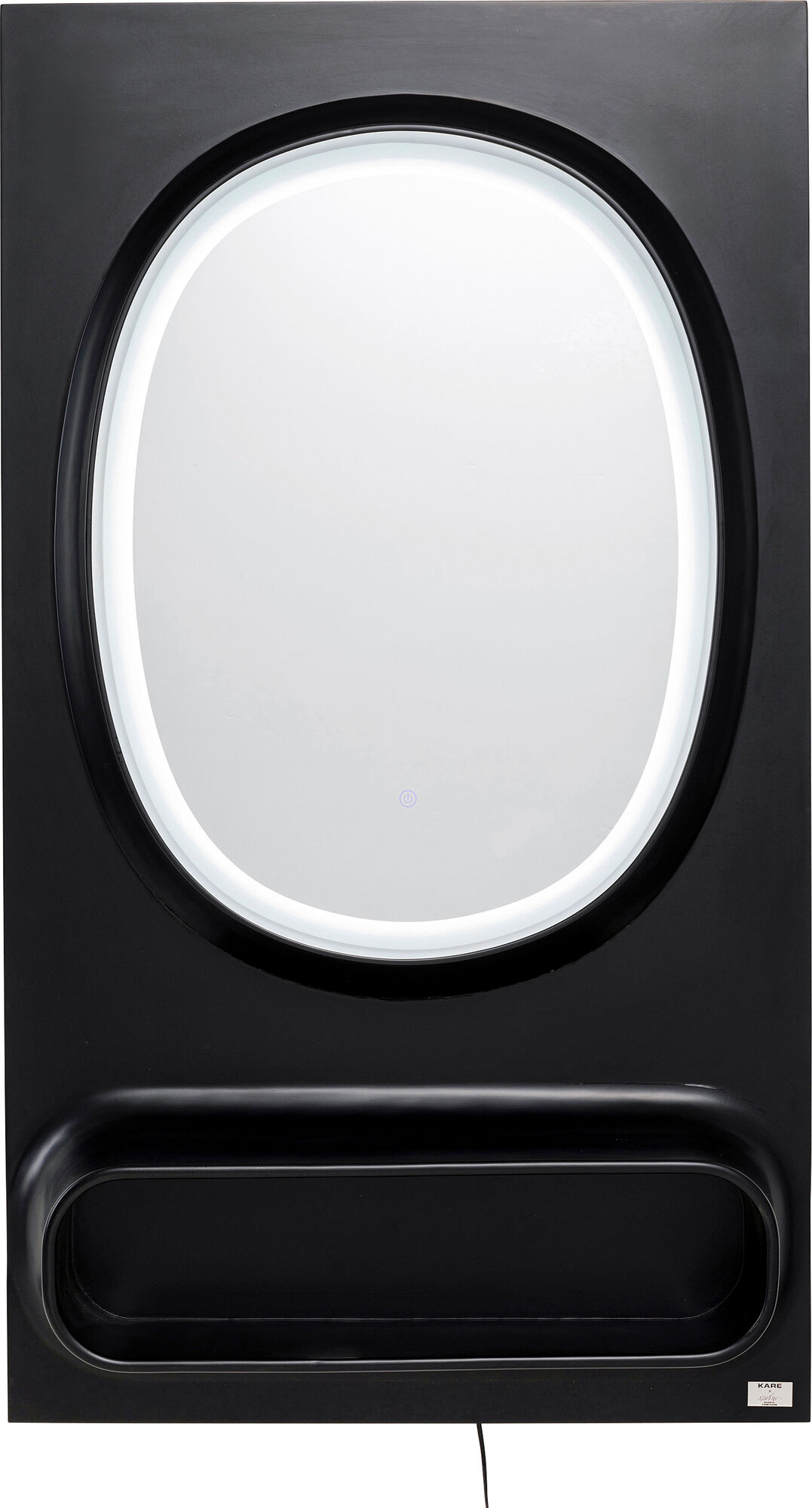 Wandspiegel Aero LED Schwarz 80x141cm – Grafik-1.
