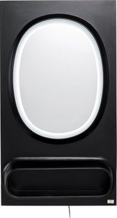 Wandspiegel Aero LED Schwarz 80x141cm – Grafik-1.